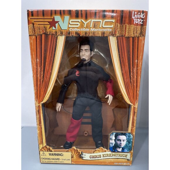 NSync Chris Kirkpatrick Collectible Marionette Doll Living Toyz 2000 Open Box - Picture 1 of 4